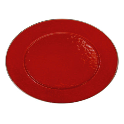 RR06 - Solid Red Oval Platter  Primary Image
