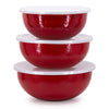 Solid Red Mixing Bowls