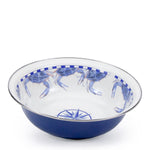 SE03 - Blue Crab Serving Bowl - Golden Rabbit Enamelware