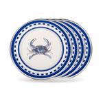 SE11S4 - Set of 4 Blue Crab Sandwich Plates  Primary Image