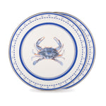 SE26S2 - Blue Crab Chargers - Set of 2 - Golden Rabbit Enamelware