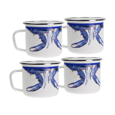 SE28S4 - Set of 4 Blue Crab Grande Mugs  Primary Image