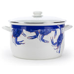 SE75 - Blue Crab 18 Qt Stock Pot - Golden Rabbit Enamelware