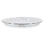 TP01 - Taupe Swirl Large Tray - Golden Rabbit Enamelware