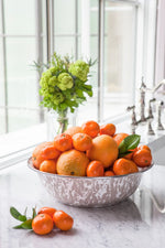 TP03 - Taupe Swirl Serving Bowl - Golden Rabbit Enamelware