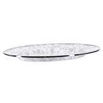 TP06 - Taupe Swirl Oval Platter - Golden Rabbit Enamelware