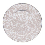 TP07S4 - Taupe Swirl Dinner Plates - Set of 4 - Golden Rabbit Enamelware