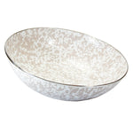 TP18 - Taupe Swirl Catering Bowl - Golden Rabbit Enamelware