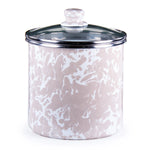 TP38 - Taupe Swirl Canister - Golden Rabbit Enamelware