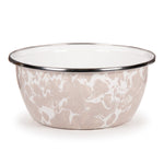 TP61S4 - Taupe Swirl Salad Bowls - Set of 4, Taupe - Golden Rabbit Enamelware