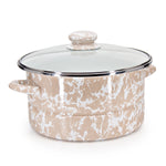 TP72 - Taupe Swirl 6 qt Stock Pot Primary Image