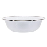 WW03 - White Solid Serving Bowl - Golden Rabbit Enamelware