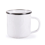 WW05S4 - White Solid 12 oz Mugs - Set of 4 - Golden Rabbit Enamelware