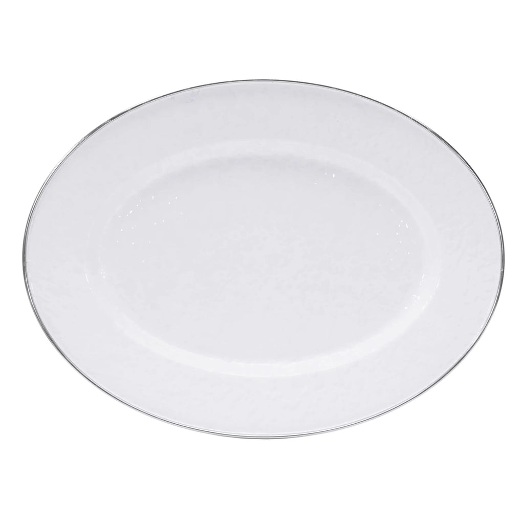WW06 - Solid Oval Platter, White - UPC 619199063330 – Golden