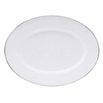 WW06 - Solid Oval Platter, White - Golden Rabbit Enamelware