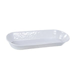 WW10 - White Solid Oval Basket - Golden Rabbit Enamelware