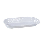 WW10 - White Solid Oval Basket - Golden Rabbit Enamelware