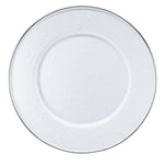 WW11S4 - White Solid Sandwich Plates - Set of 4, - Golden Rabbit Enamelware