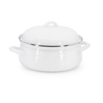 WW31 - Solid Dutch Oven, White - Golden Rabbit Enamelware
