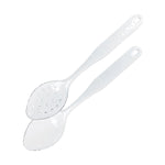 WW48 - Solid Spoon Set, White - Golden Rabbit Enamelware