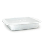 WW53 - White Solid Brownie Pan - Golden Rabbit Enamelware