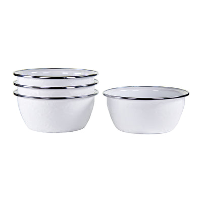 WW61S4 - Set of 4 Solid White Salad Bowls  Primary Image