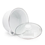 WW72 - White Solid 6 Qt Stock Pot - Golden Rabbit Enamelware