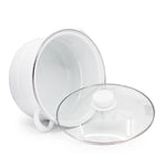 WW72 - White Solid 6 Qt Stock Pot - Golden Rabbit Enamelware