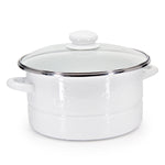 WW72 - White 6 qt Stock Pot Primary Image