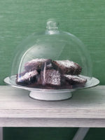 WW76 - Solid Cake Plate, White - Golden Rabbit Enamelware