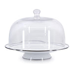 WW76 - Solid Cake Plate, White - Golden Rabbit Enamelware