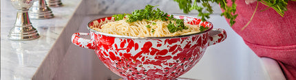 Red Swirl - Golden Rabbit Enamelware
