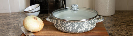 Grey Swirl - Golden Rabbit Enamelware