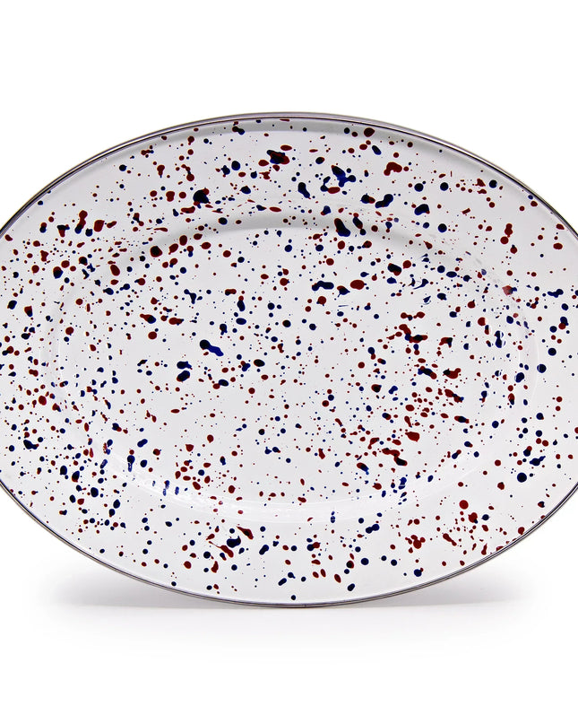 AM06 - Americana Oval Platter - Golden Rabbit Enamelware