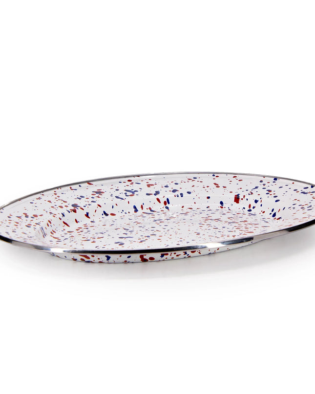 AM06 - Americana Oval Platter - Golden Rabbit Enamelware