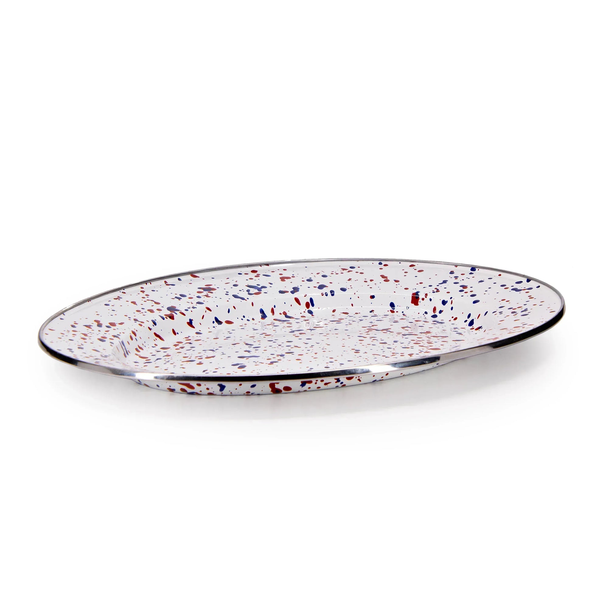 AM06 - Americana Oval Platter - Golden Rabbit Enamelware