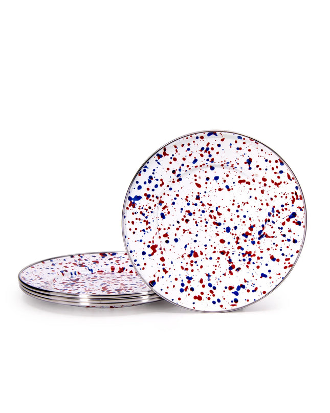 AM11S4 - Set of 4 Americana Sandwich Plates - Golden Rabbit Enamelware