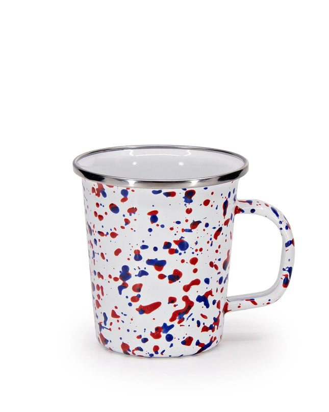 AM66S4 - Set of 4 Americana Latte Mugs - Golden Rabbit Enamelware