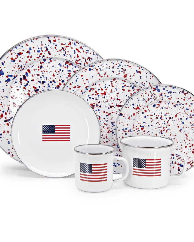 AM06 - Americana Oval Platter - Golden Rabbit Enamelware