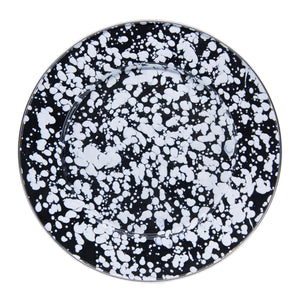 BL07S4 - Black Swirl Dinner Plates - Set of 4  3