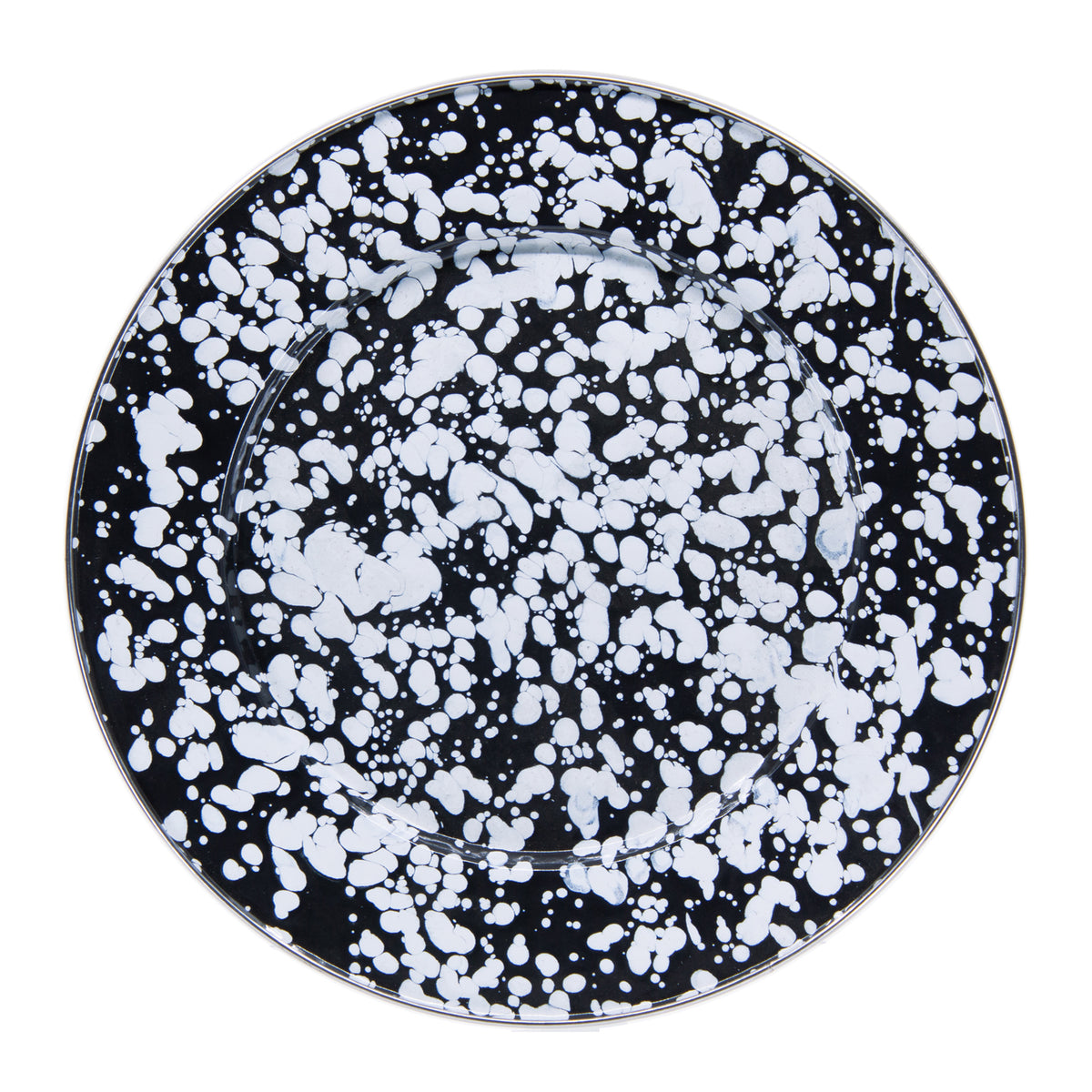 BL07S4 - Black Swirl Dinner Plates - Set of 4  3