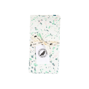 ecomposer-color-mint hibiscus, C1140GMP - Catalina Kitchen Towels, Set of 2, Mint Hibiscus