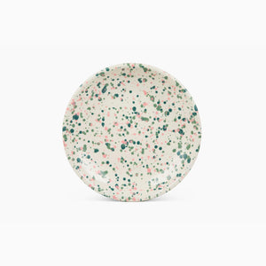 ecomposer-color-mint hibiscus, C124GMP-4 - Catalina Coupe Dinner Plates, Set of 4, Mint Hibiscus