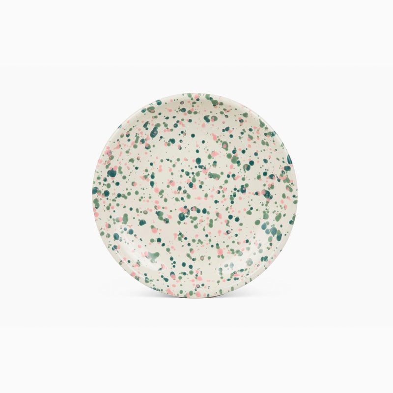 ecomposer-color-mint hibiscus, C124GMP-4 - Catalina Coupe Dinner Plates, Set of 4, Mint Hibiscus