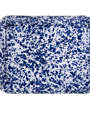 CB58S2 - Set of 2 Cobalt Swirl Quarter Sheets - Golden Rabbit Enamelware