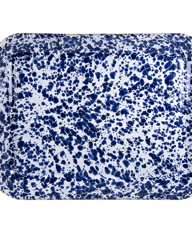 CB58S2 - Set of 2 Cobalt Swirl Quarter Sheets - Golden Rabbit Enamelware