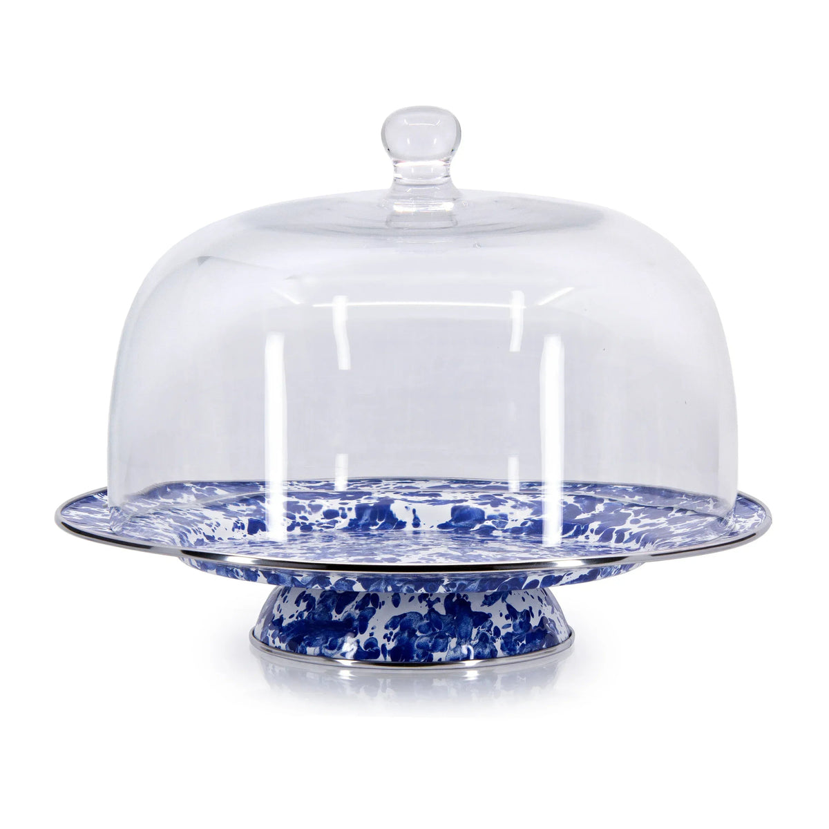 CB76 - Cobalt Swirl Cake Plate  2