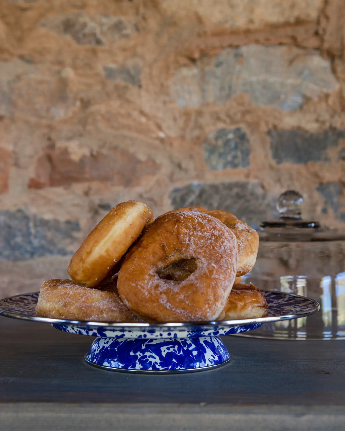 CB76 - Cobalt Swirl Cake Plate  3