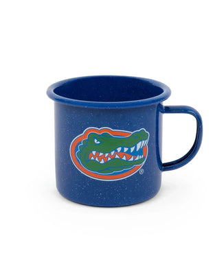 CK112MBU-UF01 - U of Florida Enamelware 16oz Mug, Medium Blue Speckle - Golden Rabbit Enamelware