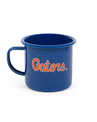 CK112MBU-UF01 - U of Florida Enamelware 16oz Mug, Medium Blue Speckle - Golden Rabbit Enamelware